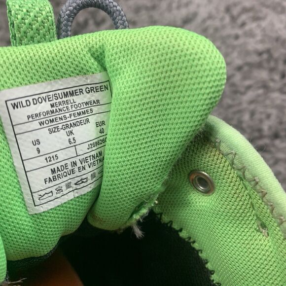 Merrell Women's Mid Waterproof Wild Dove Summer Green  Hiking Shoes Size 9 - Picture 8 of 8